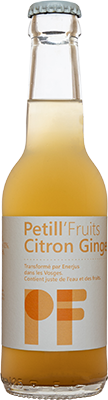 bouteille de 25cl petill'fruits citron gingembre